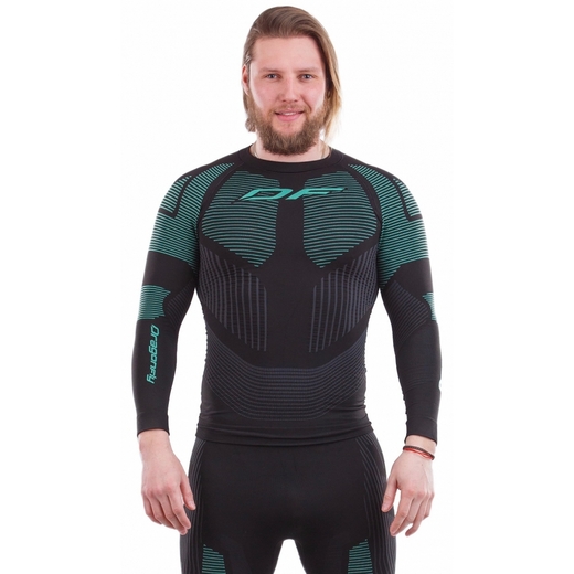 Термофутболка DF 3DTHERMO GREEN с длинным рукавом (M) pitbikemarket.ru