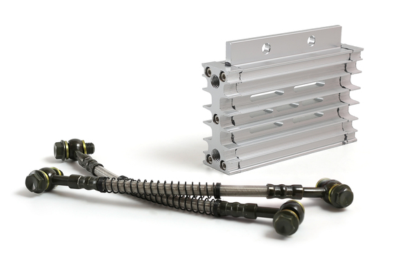 Радиатор масляного охлаждения на питбайк CNC серебристый pitbikemarket.ru